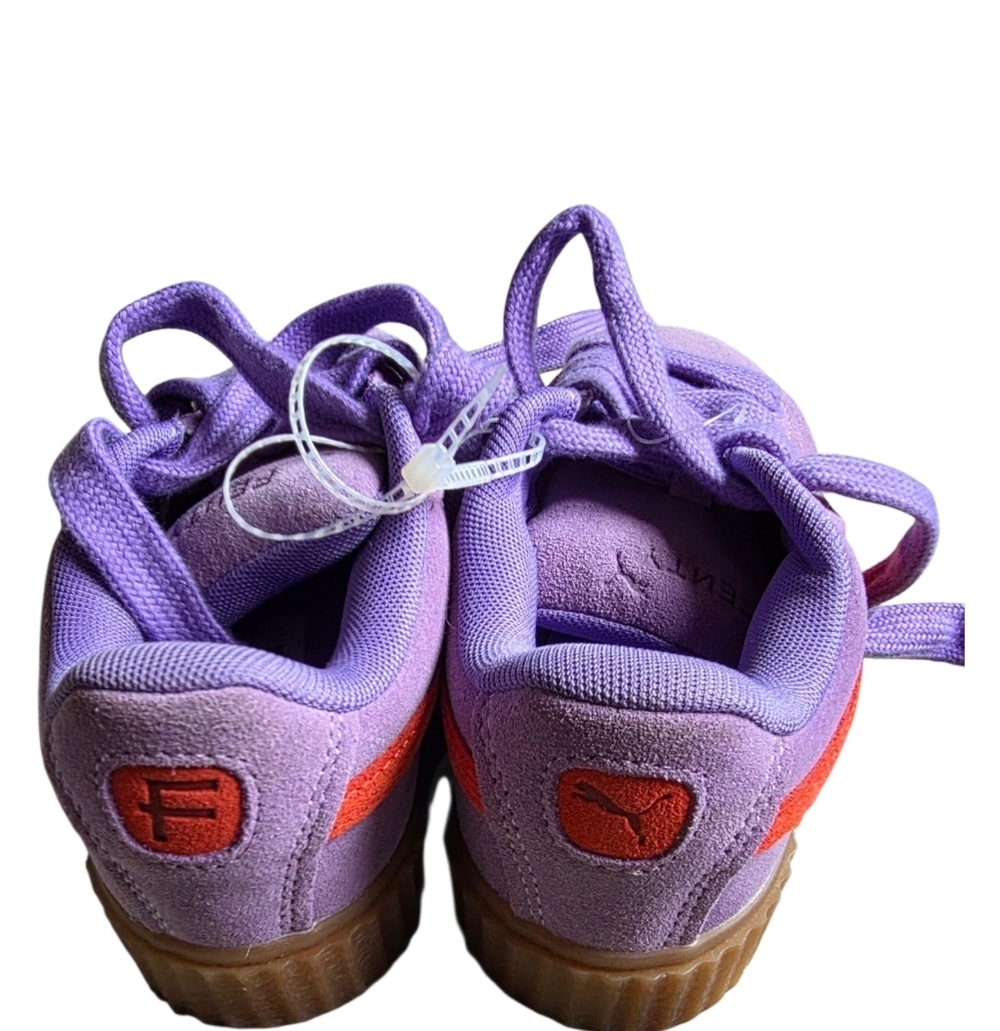 New Puma Kids Purple Casual Sneakers Size 1 - Picture 3 of 4